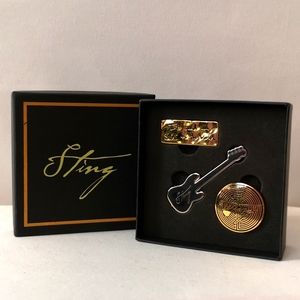 Sting Three Double Pins in Gift Box, Pennyroyal Collectables Like-new Condition